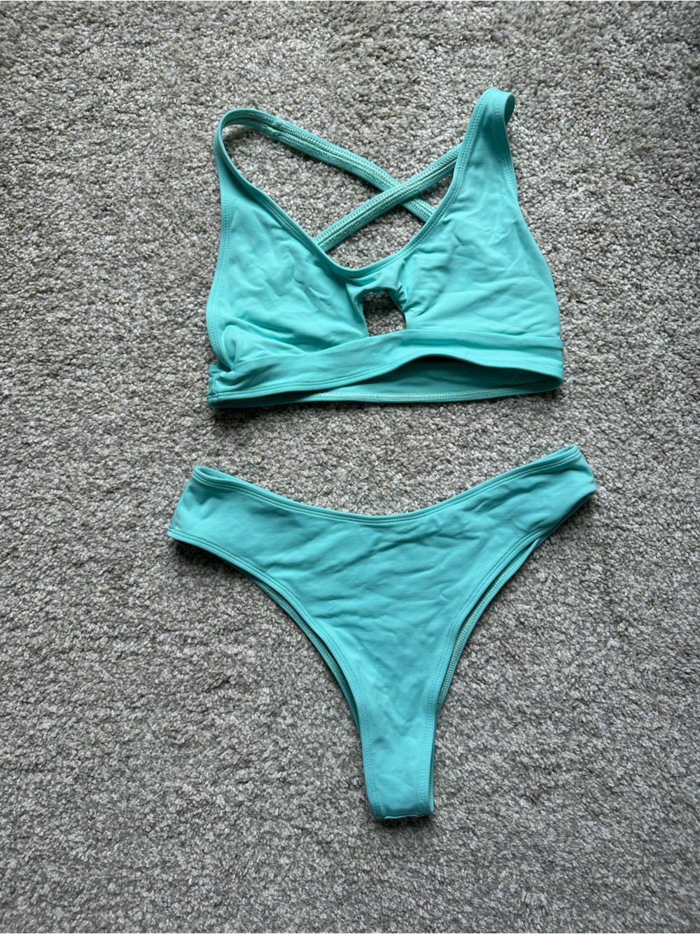 Women’s Knight Swimwear Light Blue Cut-Out Bikini Set
